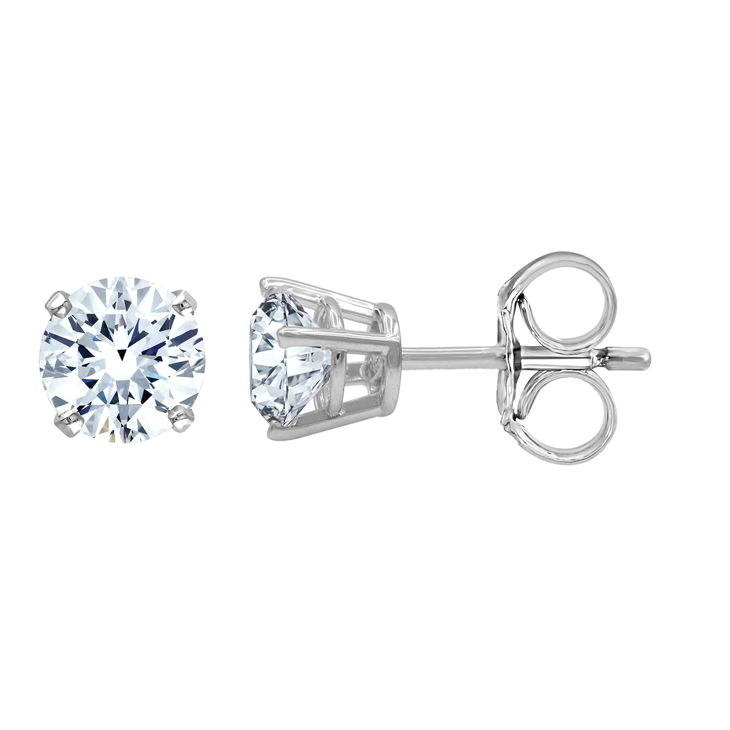 IGI Certified 14K Gold Diamond Stud Earrings for Women - WOW Collection (Clarity I2-I3) | Perfect Gift for Anniversary, Birthday & Special Occasions