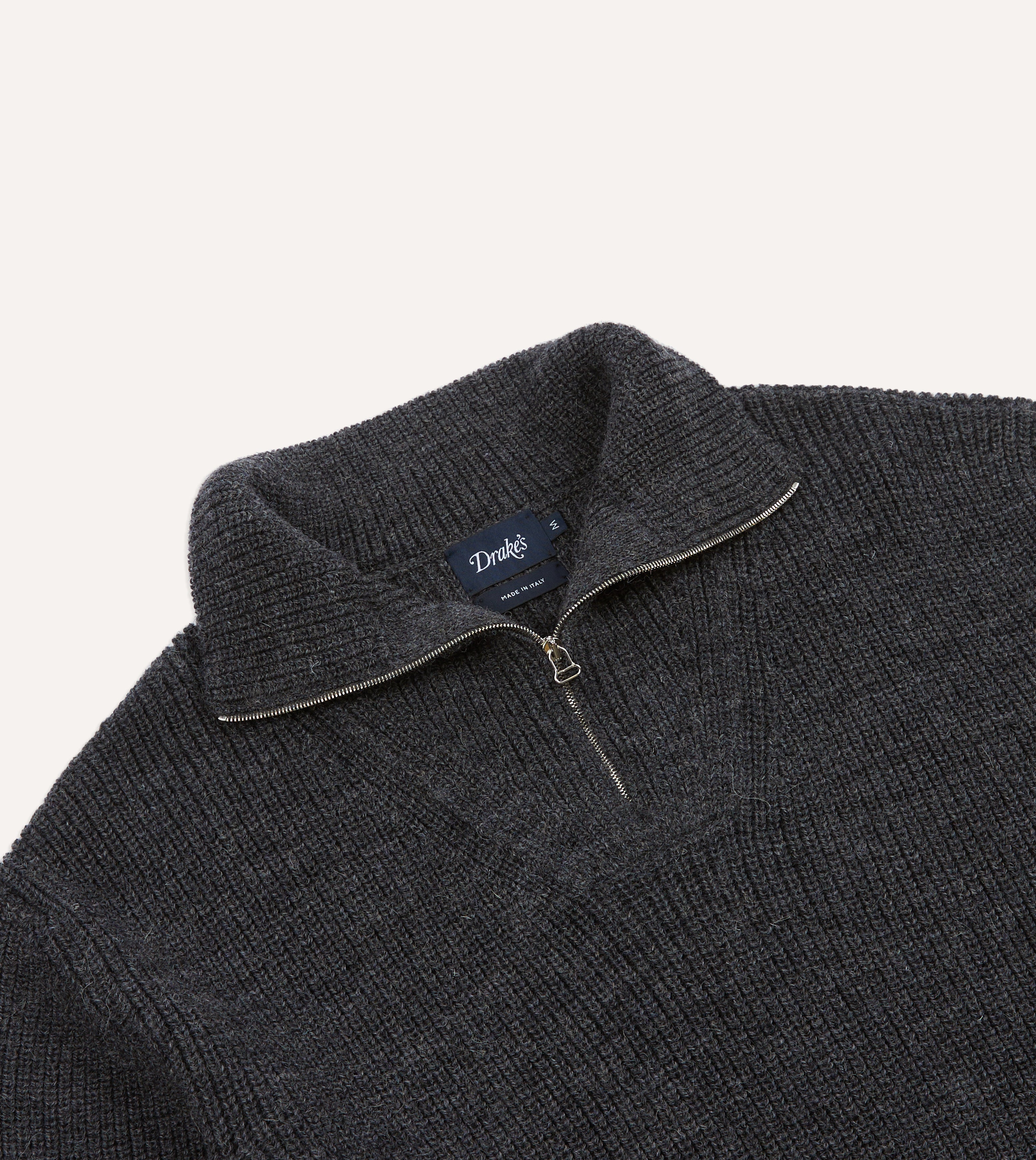 Men's Grey Wool Quarter Zip Sweater - Soft & Warm Winter Pullover for Outdoor Activities & Casual Wear