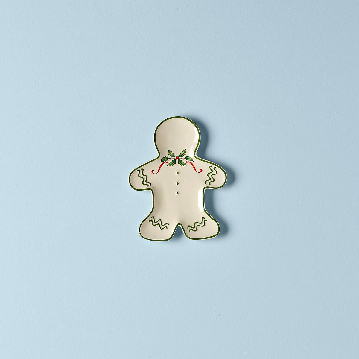 Festive Gingerbread Man Decorative Plate - Christmas Holiday Dinnerware for Parties & Home Decor
