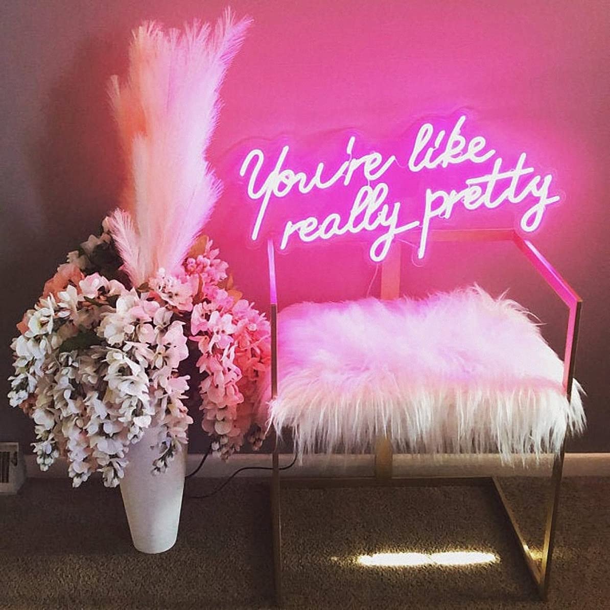 LED Neon Sign Night Light - Custom Wall Decor for Bedroom, Bar, Wedding, Birthday & Christmas Party - USB Powered 5V Chain Light Modulator (Let's Party Blue) - Perfect for Home, Office & Event Lighting