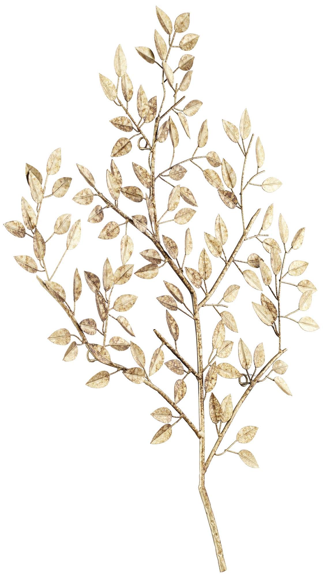Dolma Gold Leaves 36 Inch High Iron Wall Art - Elegant Home Decor for Living Room, Bedroom & Office