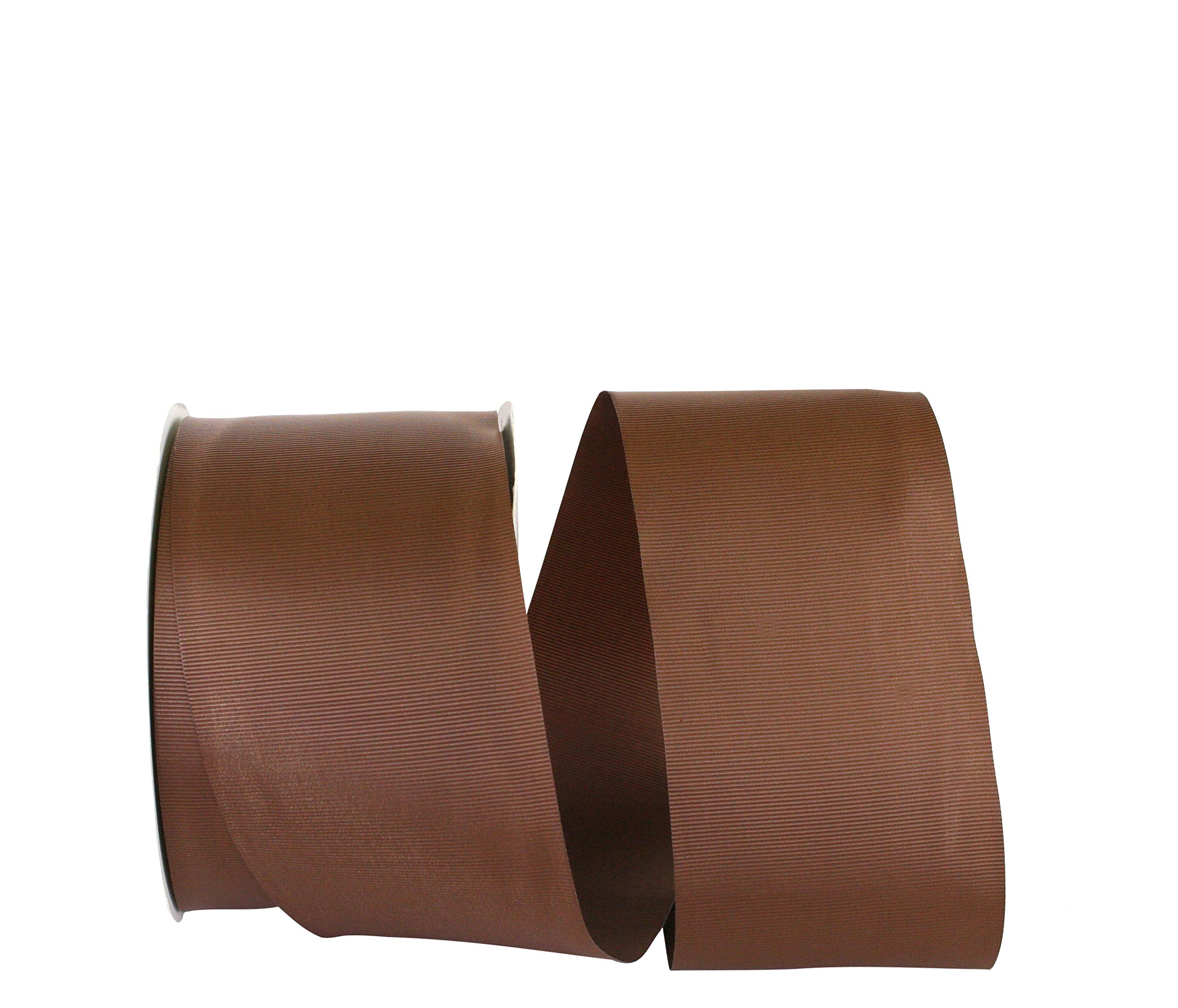 Reliant 3 Inch x 50 Yards Grosgrain Allure Ribbon - Brown Ribbon for Gift Wrapping, Crafts, Hair Bows, DIY Decorations and Party Favors