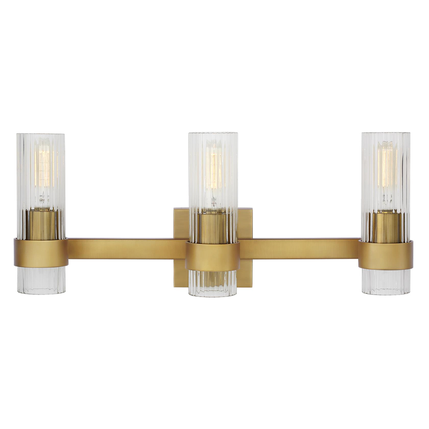 Eleanor Fluted Vanity with Mirror - Modern Bathroom Vanity Set with Storage Drawers & Soft Closing Doors for Bedroom, Bathroom or Dressing Room