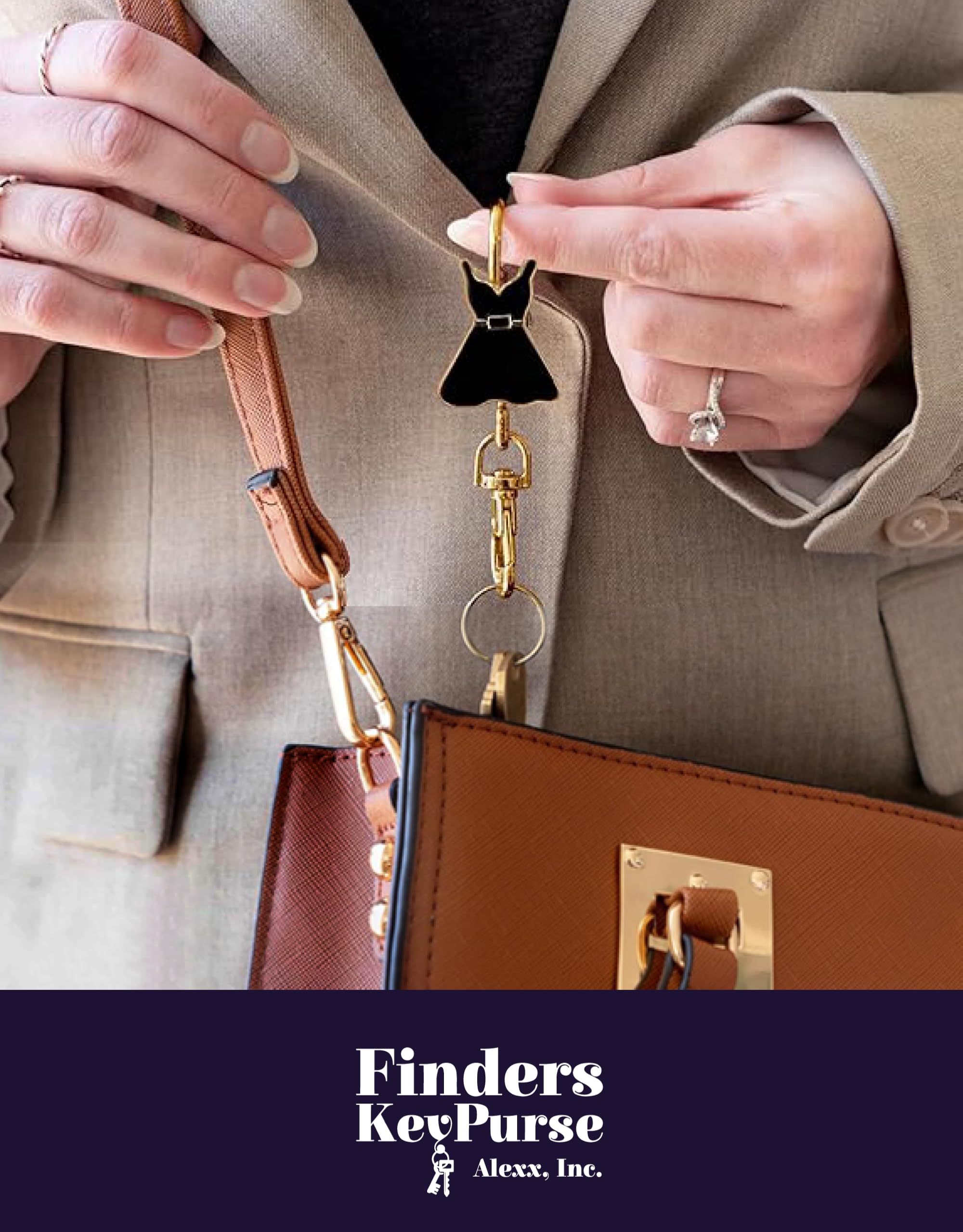 Women's Key Finder Keychain - Cute Bag Charm & Purse Organizer Accessory - Perfect Gift for Mom, Wife, Girlfriend - Great for Key Organization & Handbag Decoration