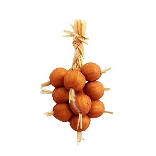Handmade Miniature Greengrocer Shop Accessory - Rope String of Onions for Dollhouse & Model Kitchen Decor | Perfect for DIY Crafts, Fairy Gardens & Miniature Displays