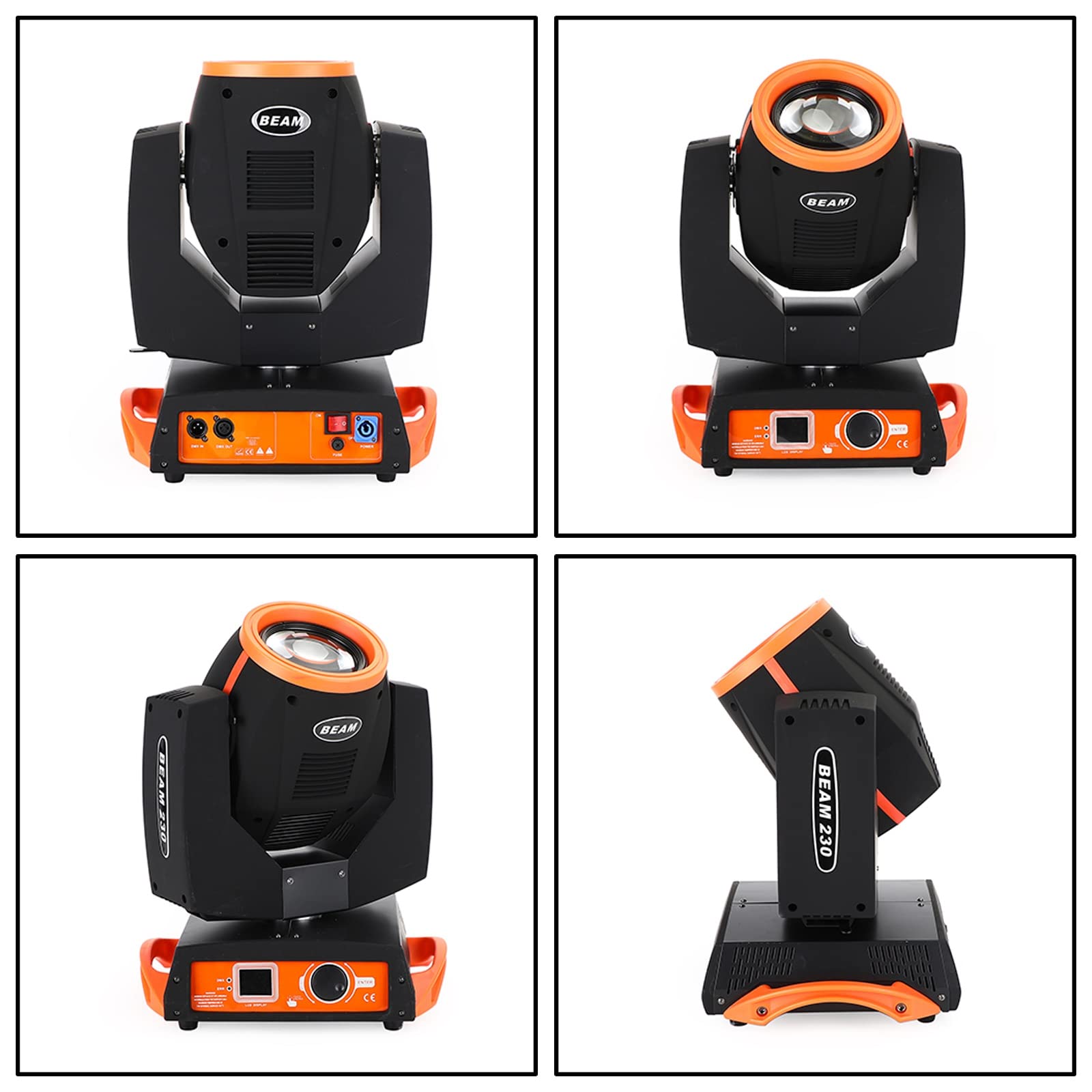 230W RGBW LED Moving Head Light with 7R Beam & 8 Prism - DMX512 Stage Lighting for DJ Disco Party, Club Show, Concert and Wedding Events