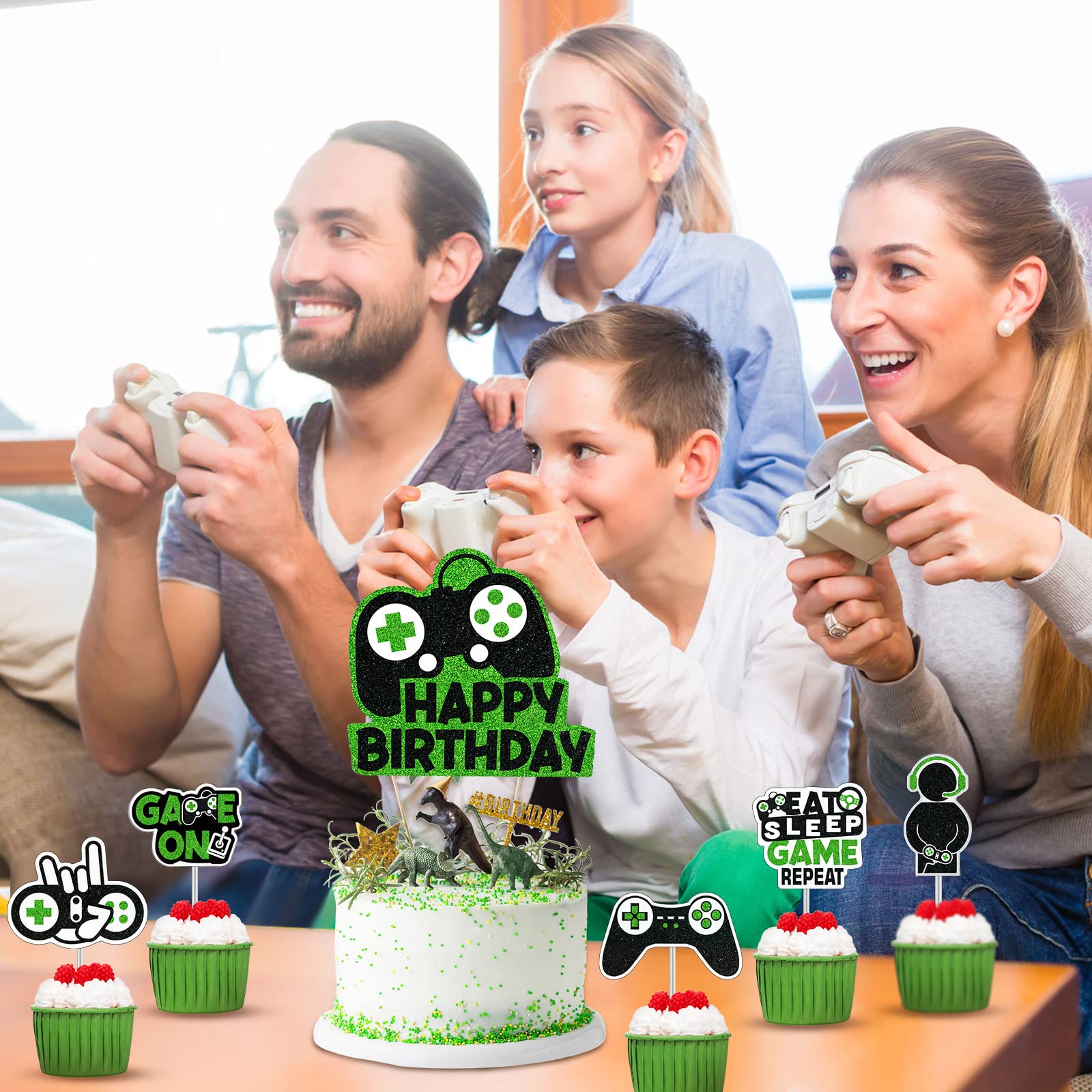 31pc Video Game Cake Toppers - Gaming Birthday Party Decor for Kids