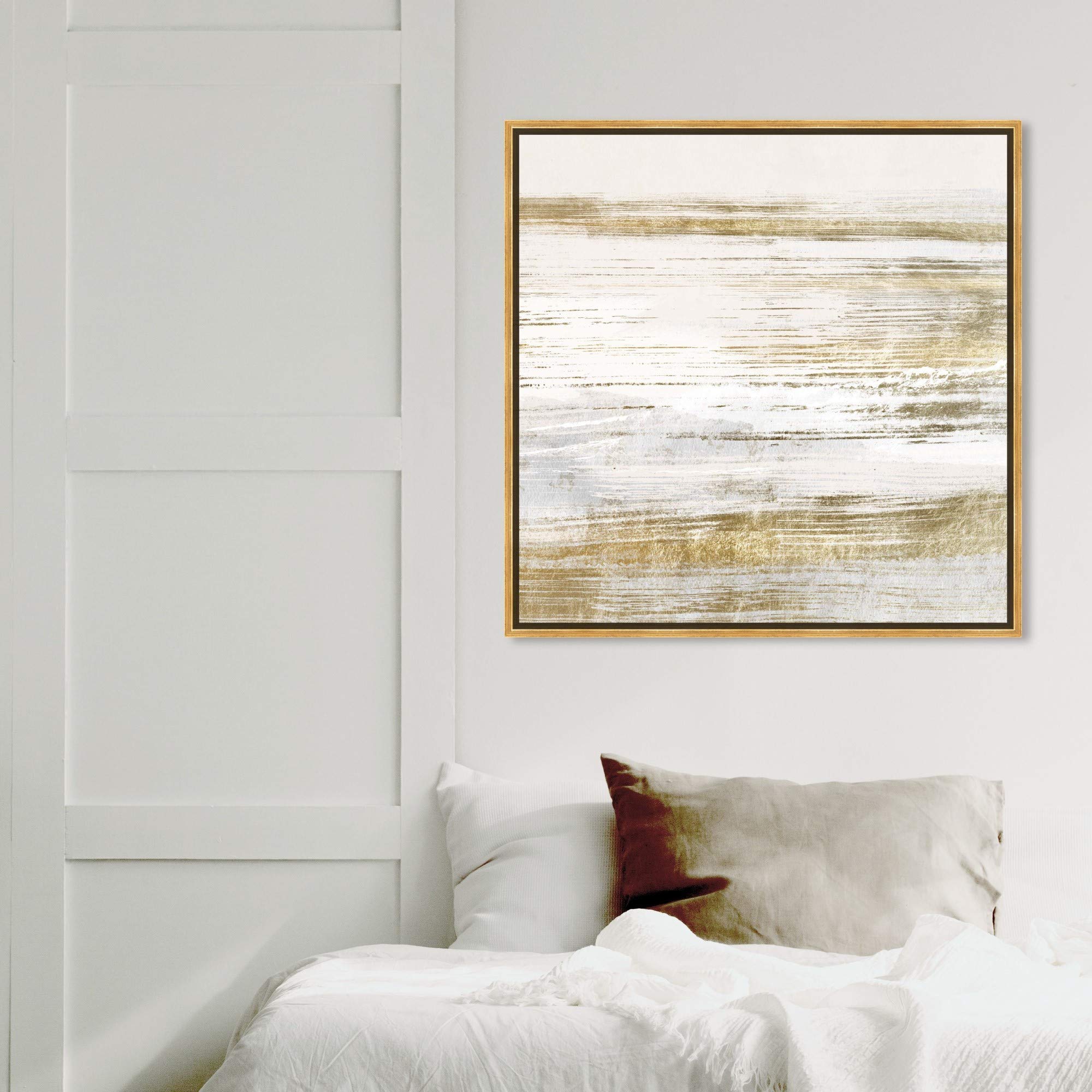 Abstract Wall Art Canvas Prints 'Blush Romance' by Oliver Gal - 30x30 Inch Gold Framed Painting for Modern Home & Office Décor | Perfect for Living Room, Bedroom or Workspace