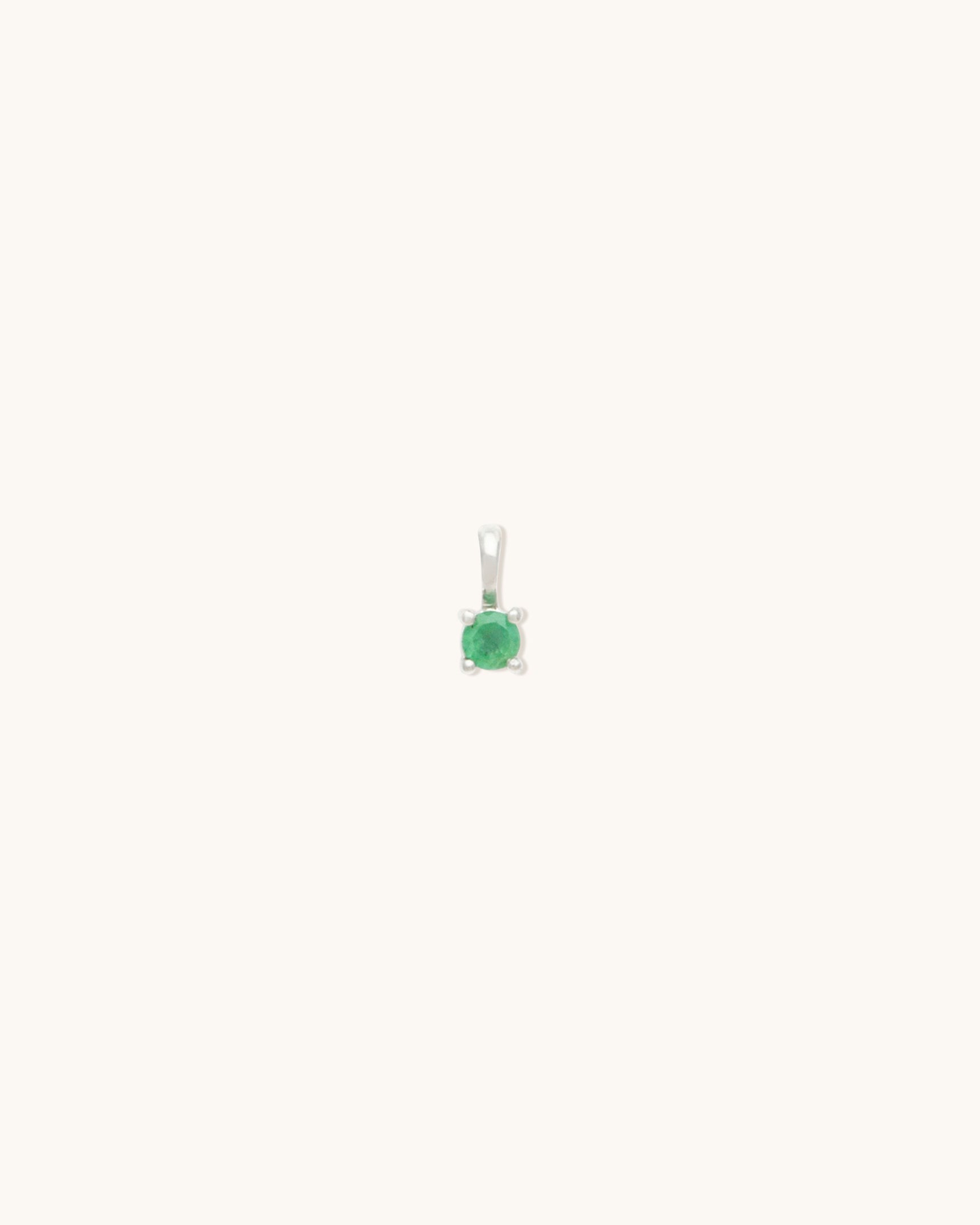 Emerald Birthstone Charm - May Birthstone Jewelry for Women, Elegant Green Gemstone Pendant for Necklace or Bracelet - Perfect Gift for Birthday, Anniversary & Special Occasions