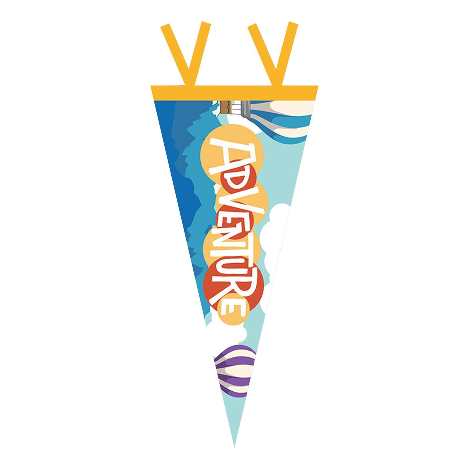 Camping Pennant Flag - Double-Sided Felt Triangle Banner for RV Trailers & Outdoor Yard Decor - Durable Camping Accessories with Easy-to-Use Felt Strips - Perfect for Campgrounds, RV Parks & Backyard Parties