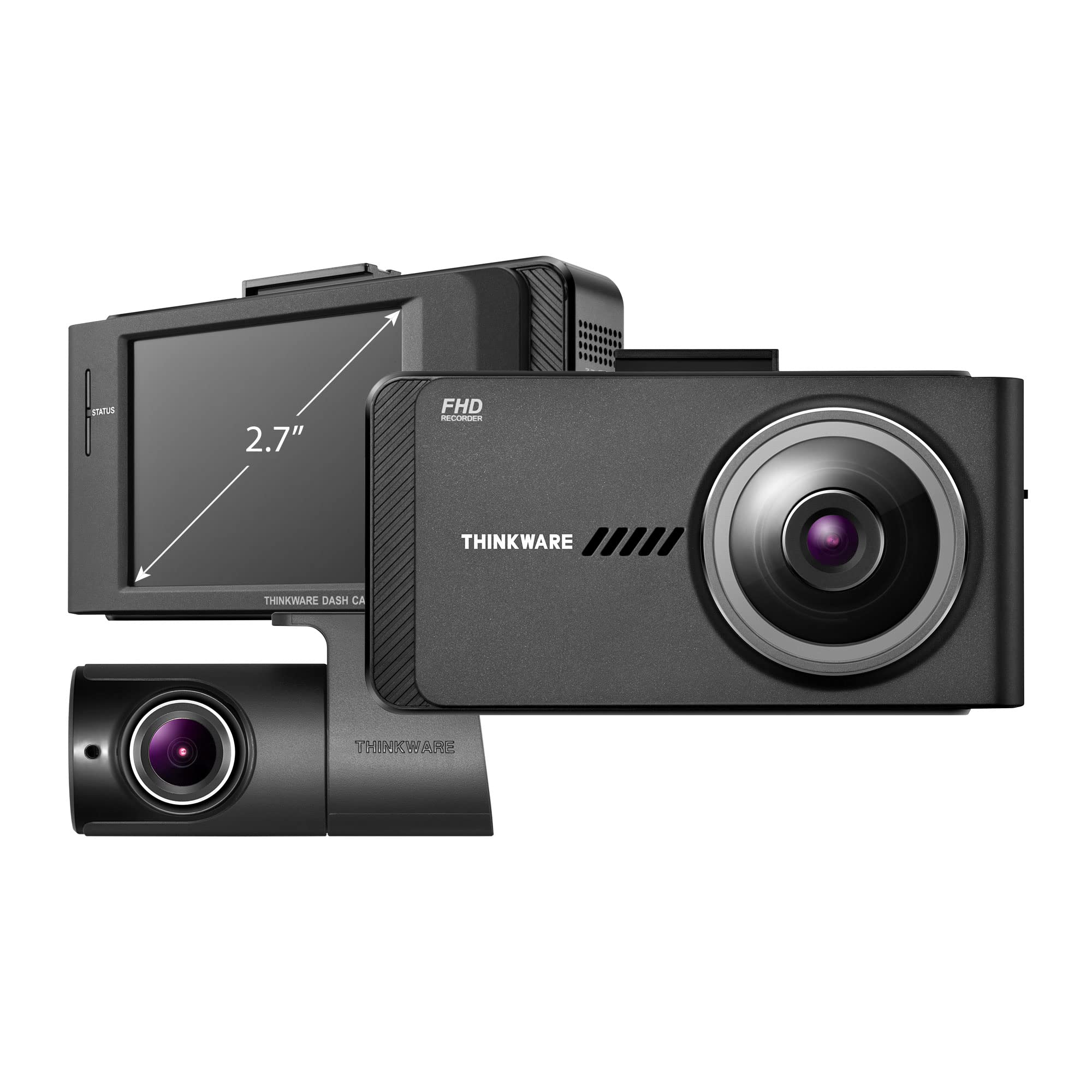 THINKWARE X700 Dual Dash Cam Front and Rear 1080P FHD Car Camera with G-Sensor, Sony Sensor & Night Vision - 32GB, Parking Mode - Perfect for Road Trips, Commuting & Vehicle Security