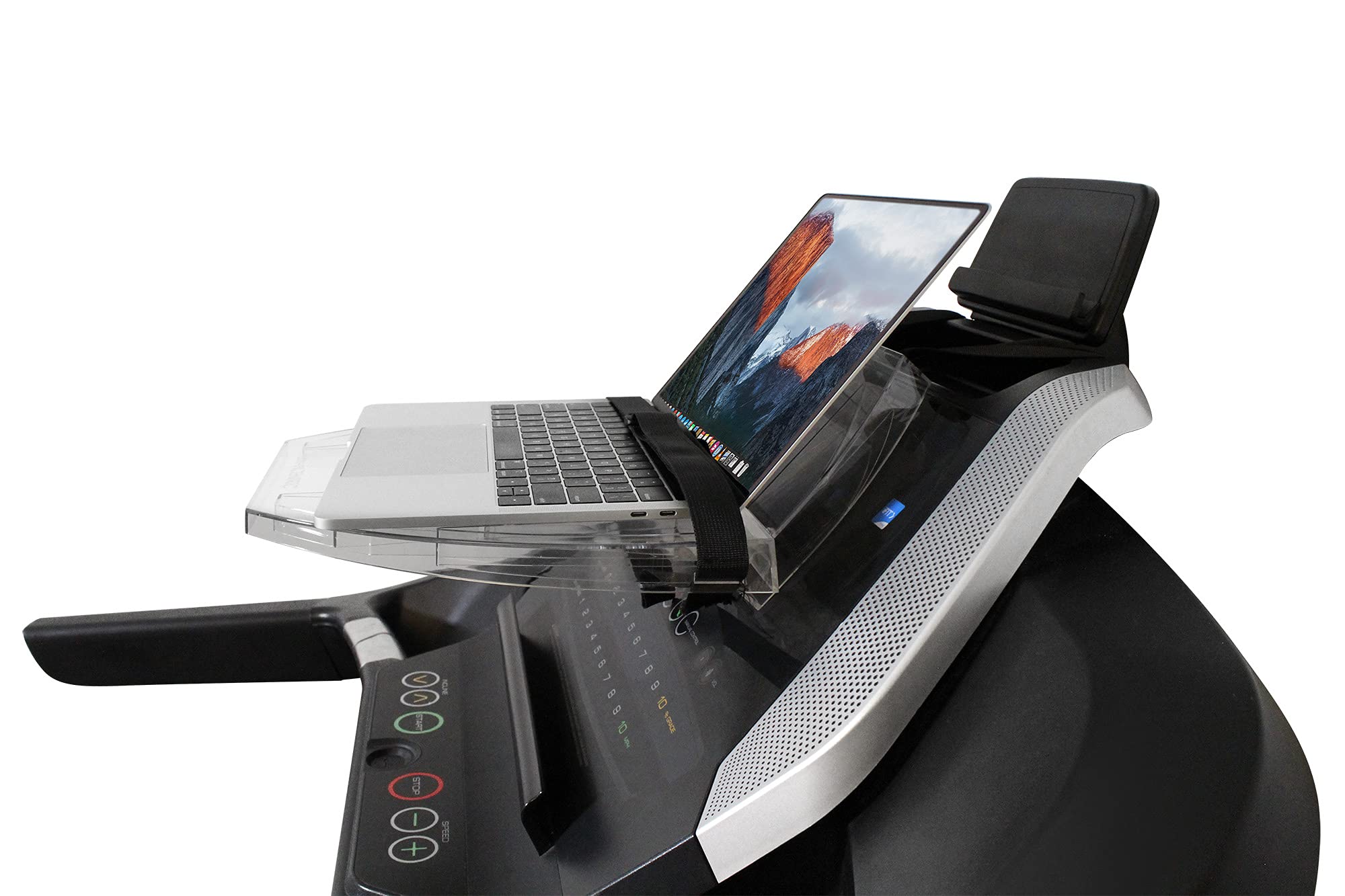 HumanCentric Treadmill Desk Attachment - Adjustable Laptop Stand & Workstation for iPad, MacBook, Notebook | Perfect for Home Office, Gym Workouts & Standing Desk Setup