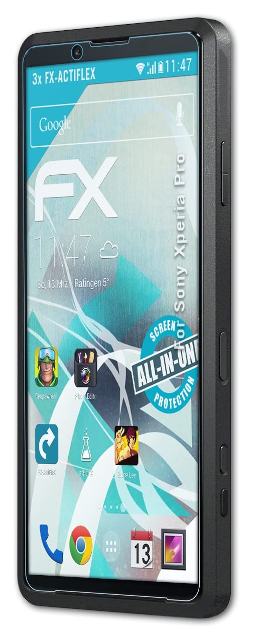 Ultra Clear Flexible Screen Protector for Sony Xperia Pro - 3 Pack HD Tempered Glass Film with Anti-Scratch & Bubble-Free Technology - Perfect for Work, Travel and Outdoor Activities