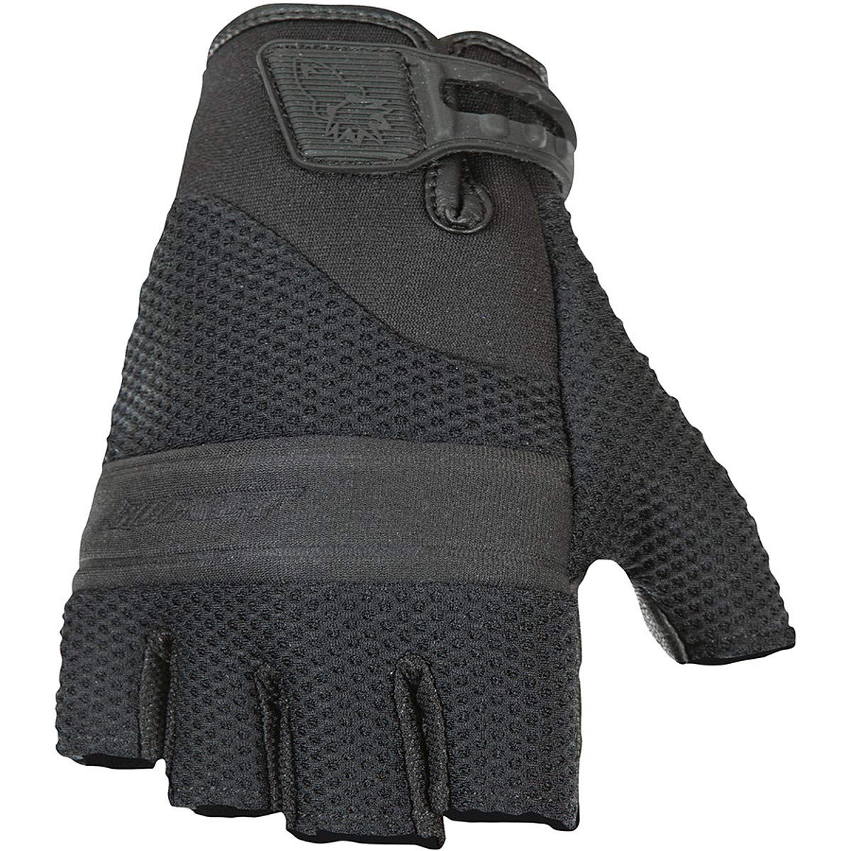 Joe Rocket Vento Men's Fingerless Motorcycle Gloves - Breathable & Protective Biker Gloves for Summer Riding, Cruiser & Street Motorcycles (Black) - Perfect for Long Distance Rides & Urban Commuting