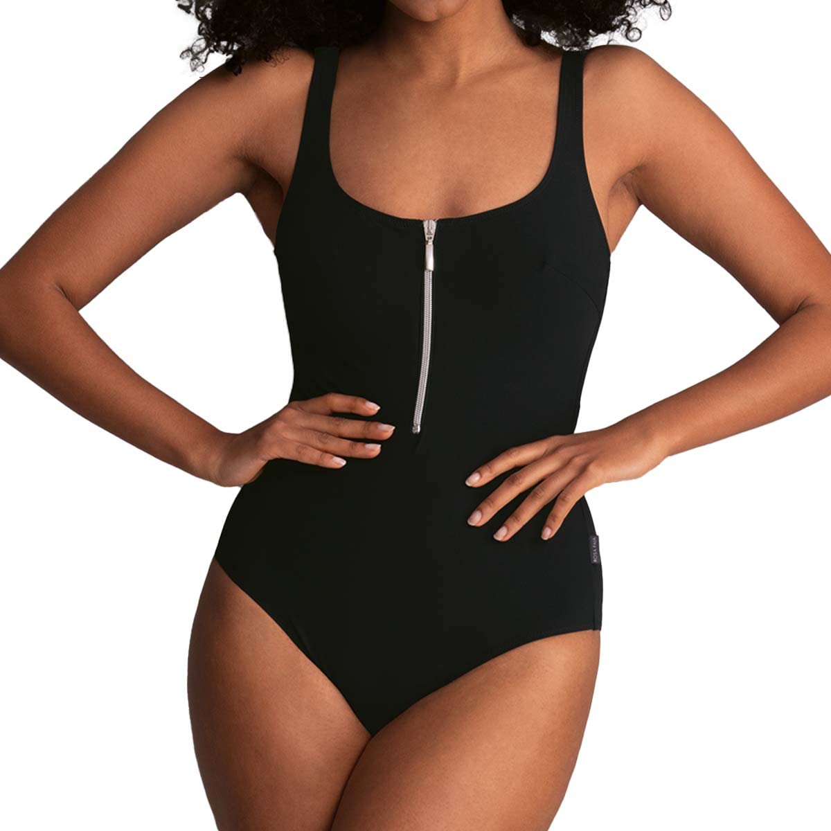Rosa Faia Women's Elouise One-Piece Swimsuit - Black | Size 08C | Sexy & Supportive Bathing Suit for Beach, Pool & Vacation | Perfect for Swimming, Sunbathing & Summer Getaways