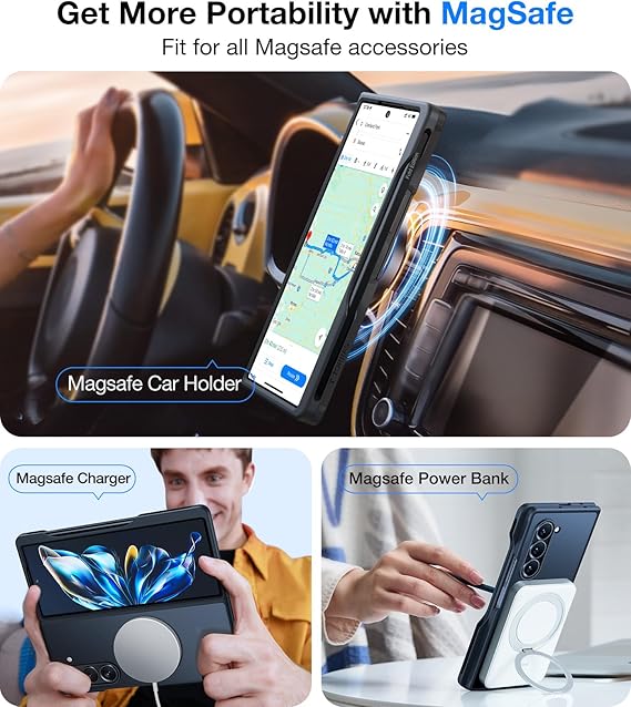 Samsung Galaxy Z Fold 6 Magnetic Phone Case - Premium Guardian Mag Protective Cover with Secure Grip | Perfect for Work, Travel & Everyday Use