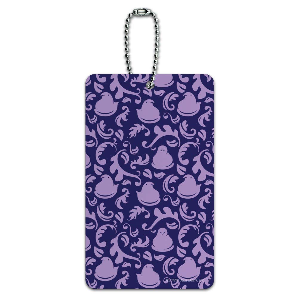 Purple Peeps Garden Pattern Luggage Tag - Durable Suitcase ID Card Holder for Travel & Carry-On Bags - Perfect for Airports, Cruises & Business Trips