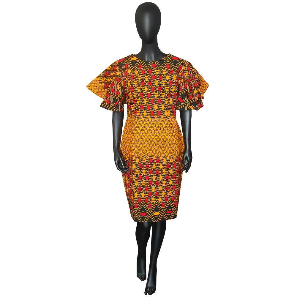 African Print Dresses for Women & Girls - Elegant Trumpet Sleeve Party Wear | Sexy Fashion Maxi Dress for Weddings, Vacations & Special Occasions