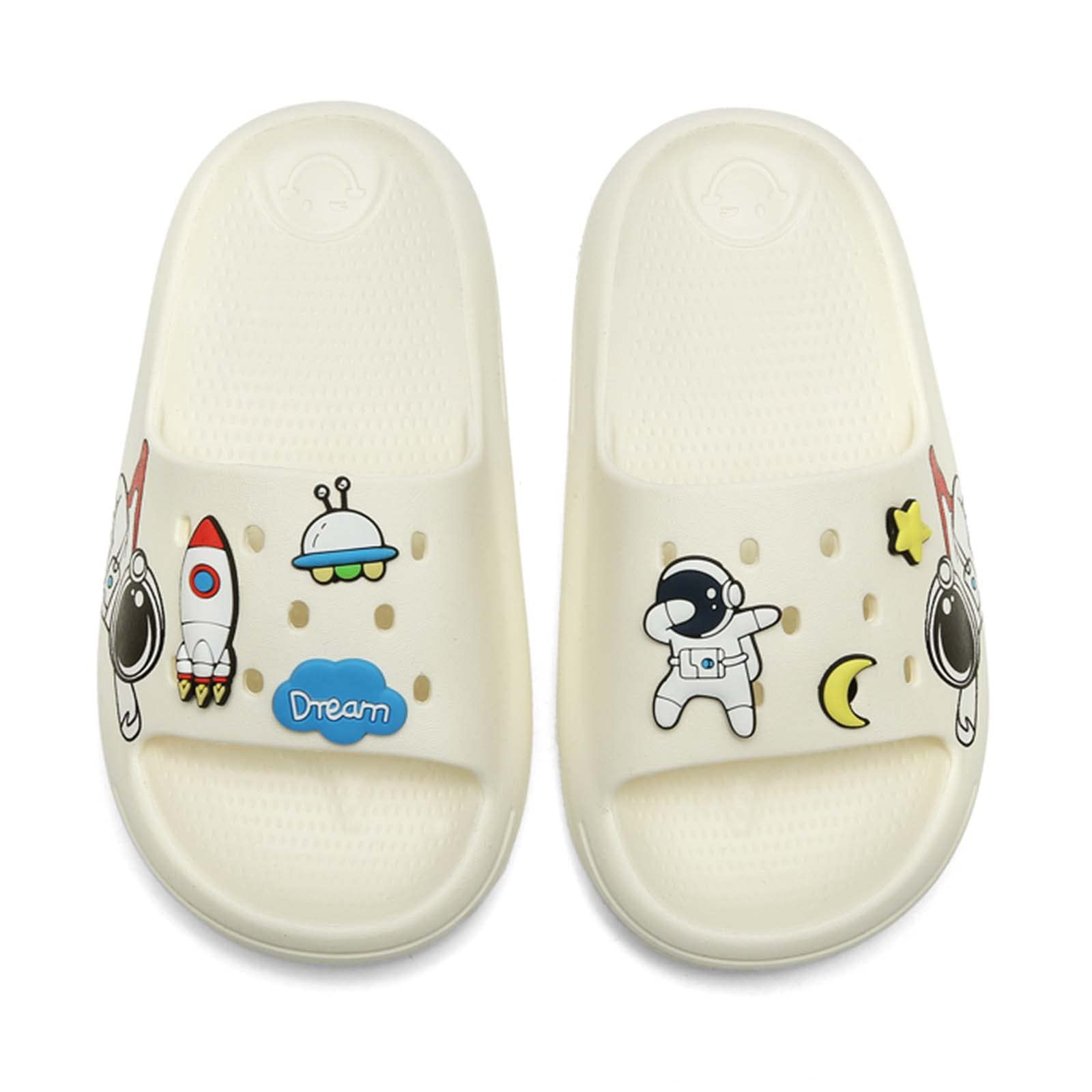 Eliogn Boys Girls Anti-Slip Slide Sandals - Ultra Lightweight Pillow Slippers for Home, Shower & Summer - Water Shoes for Kids (Toddler/Little Kid/Big Kid) - Perfect for Indoor Play, Beach & Pool Activities