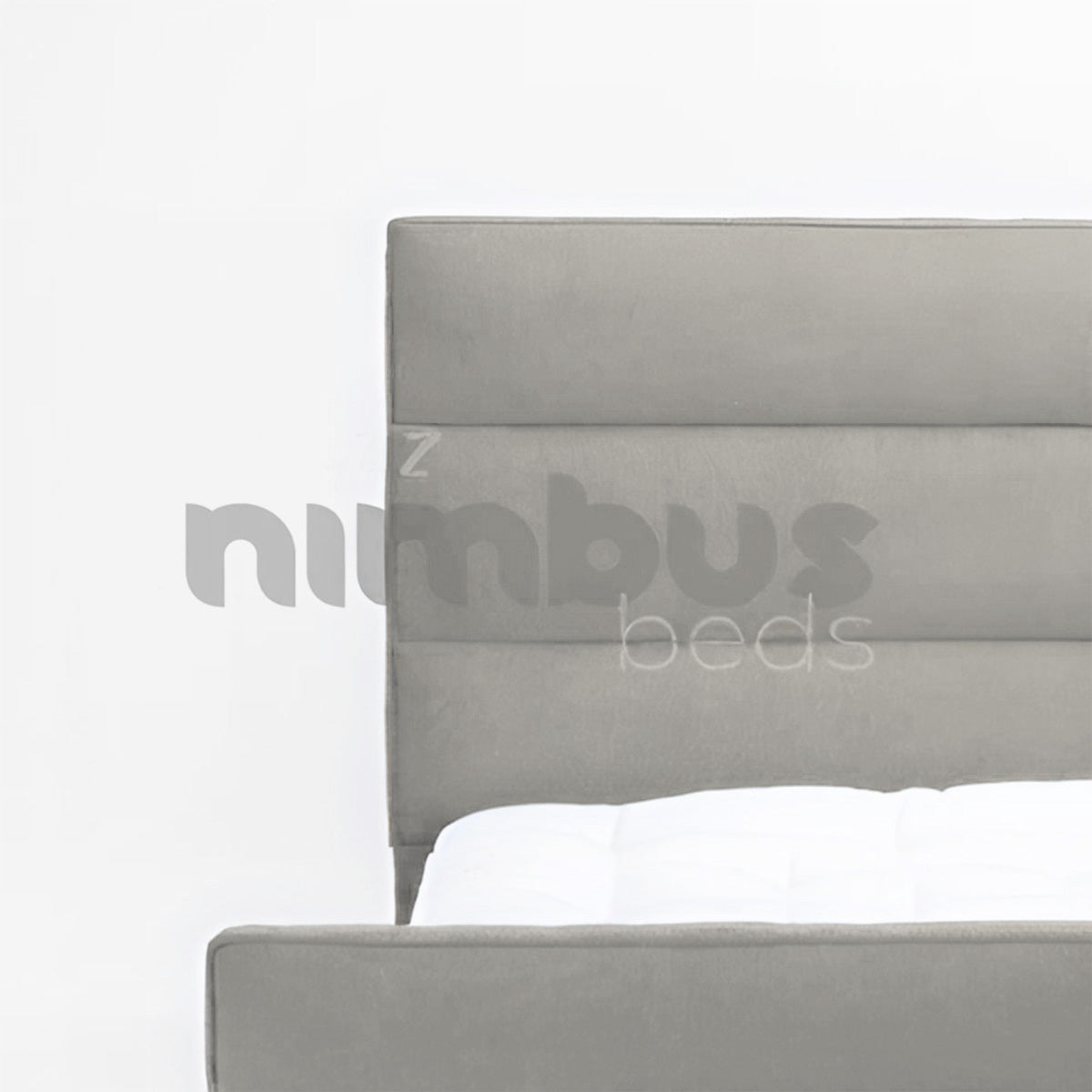 Horizontal Panel Bed Frame - Sturdy Wooden Bed Base with Slats for Mattress Support | Perfect for Modern Bedrooms, Guest Rooms & Dormitories