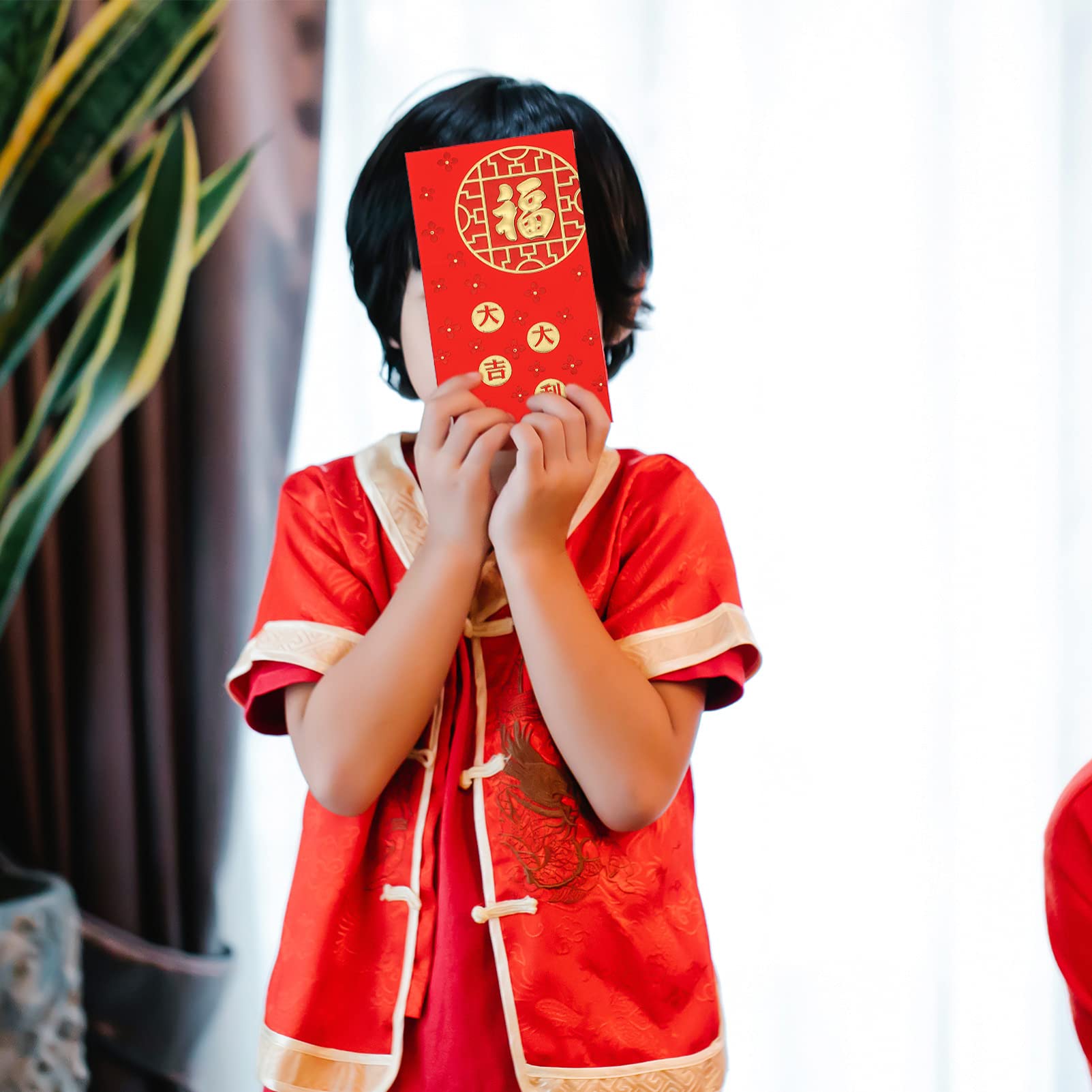 PRETYZOOM 30pcs Chinese Red Envelopes - Hong Bao Lucky Money Pockets for Chinese New Year, Weddings, Birthdays & Gifts | Traditional Cartoon Design Li Xi Paper Envelopes