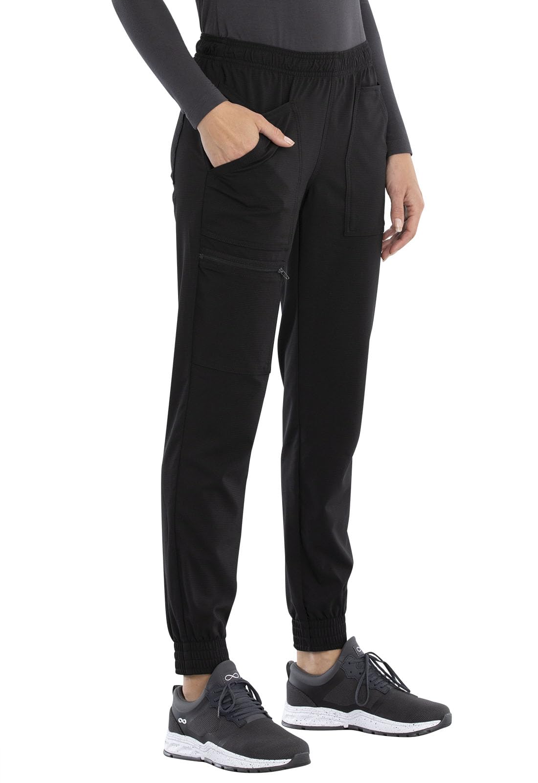 Cherokee Women's Mid Rise Tapered Leg Jogger Scrubs Pants - Comfortable Medical Workwear for Nurses & Healthcare Professionals