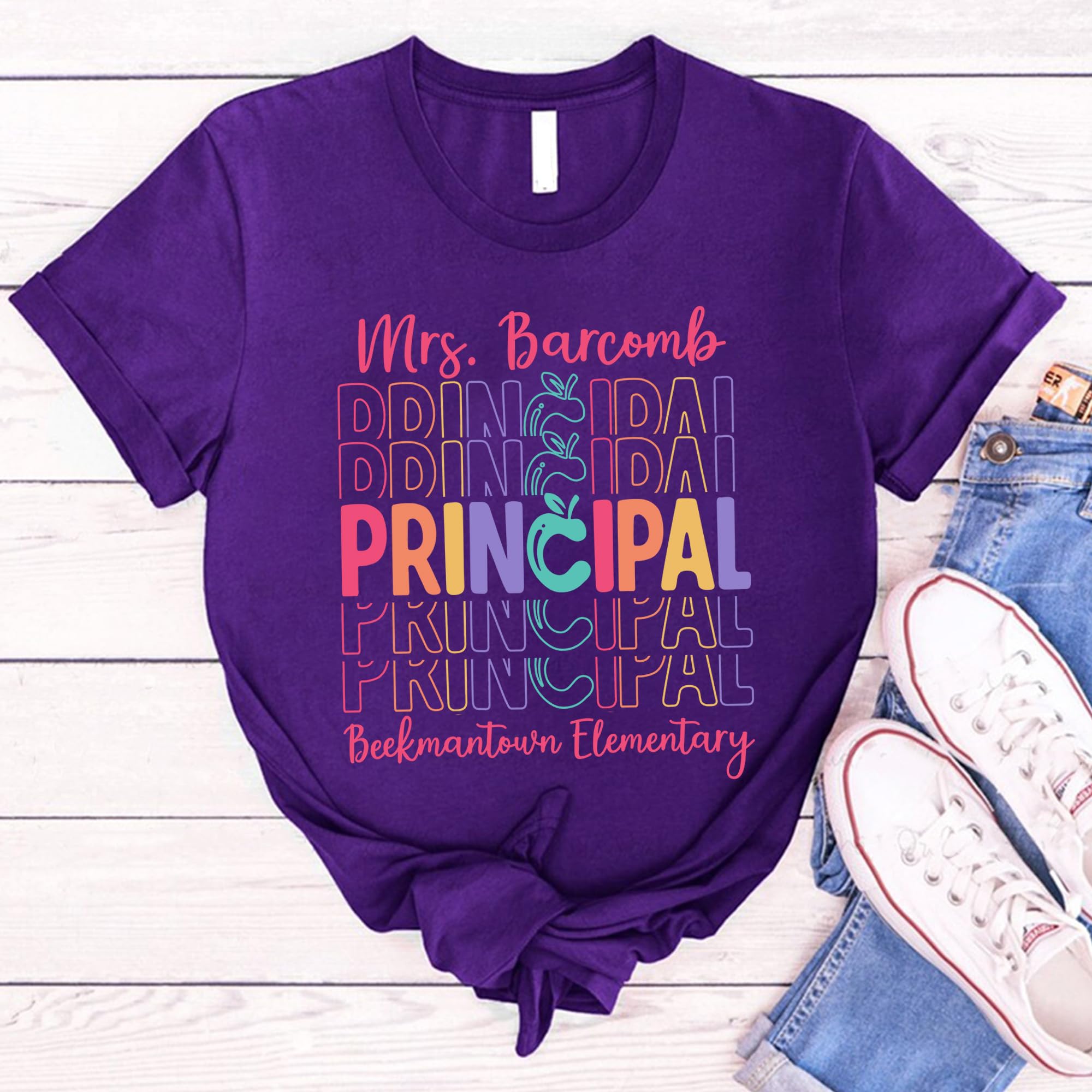 Custom Personalized Name & School Principal T-Shirt - Principal Life Tee, Principal Apparel, Principal Gift - Perfect for Teacher Appreciation, School Events & Principal's Day
