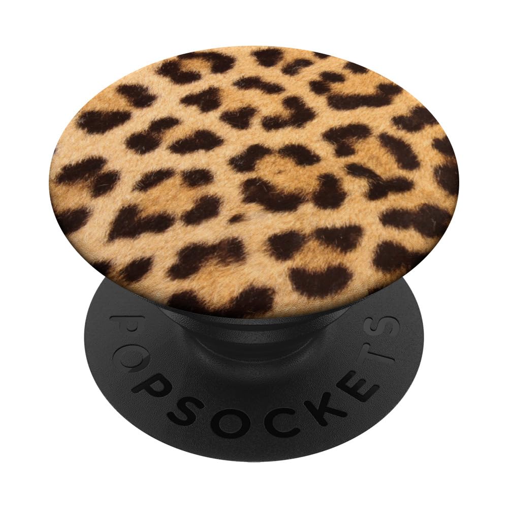 Leopard Print PopSockets PopGrip - Swappable Phone Grip with Strong Adhesive for iPhone, Samsung & Tablets | Perfect for Selfies, Video Calls & Secure Holding