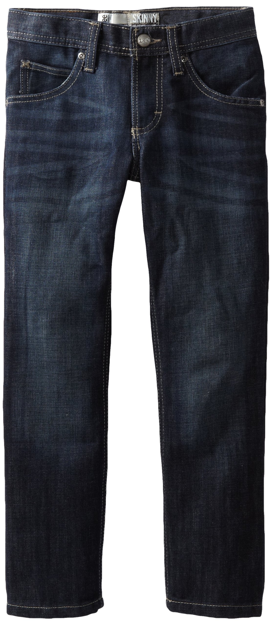 Lee Big Boys' Dungarees Skinny Straight Leg Jeans - Comfortable Denim Pants for School, Play & Everyday Wear