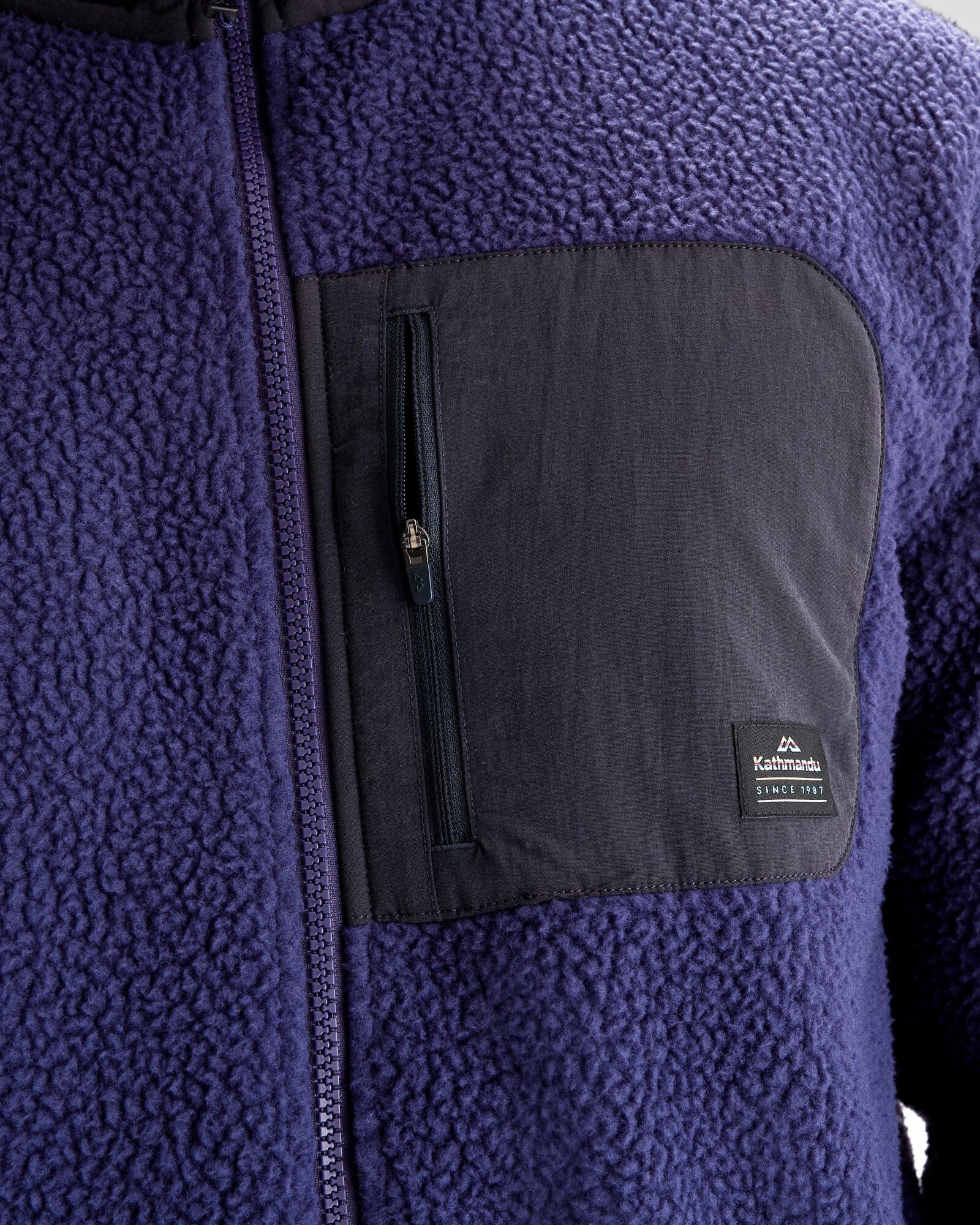 Men's Co Z High Pile Jacket - Dark Horizon | Winter Warm Fleece Jacket for Outdoor Activities & Casual Wear