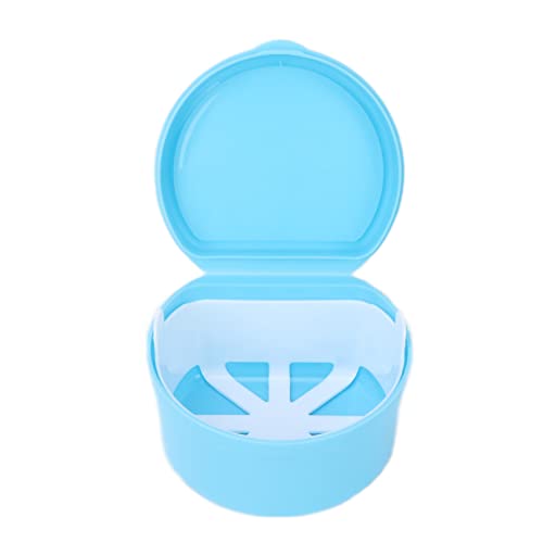 Dental Retainer Box - Lightweight Food-Grade Odorless Mouth Guard Storage Case for Pacifiers, Jewelry & Artificial Teeth (Light Blue) | Travel & Home Use for Oral Appliances & Small Items