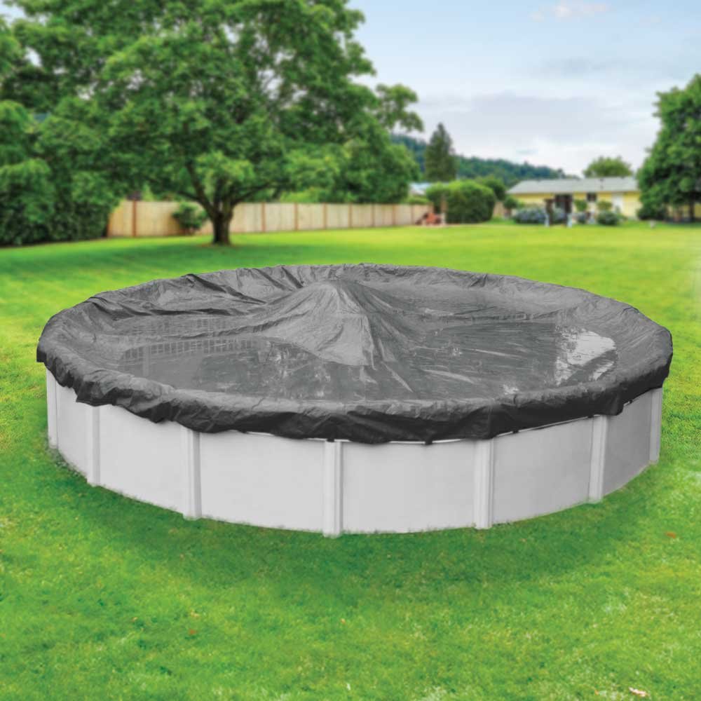 Robelle 5133-4 Ultimate Winter Pool Cover for 33-Foot Round Above Ground Swimming Pools | Heavy-Duty Protection | Cold Weather & Snow Resistance | Perfect for Winterizing and Seasonal Pool Storage