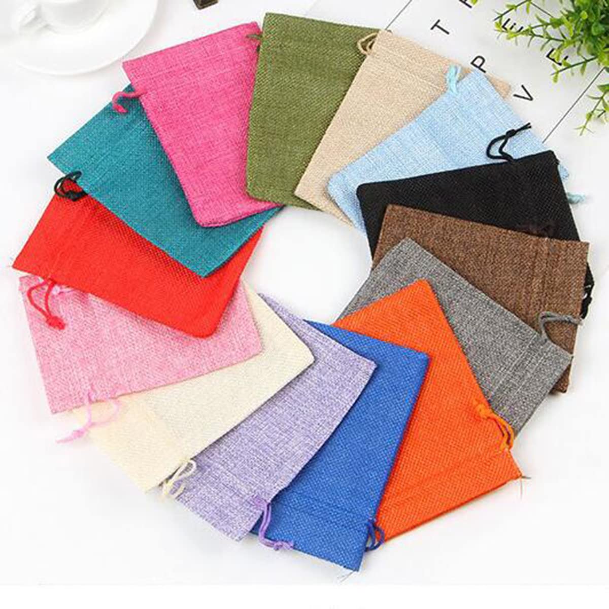 20Pcs Burlap Drawstring Bags for Jewelry, Candy & DIY Crafts - Party Favors