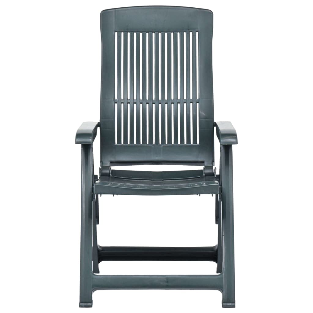 2-Pack Adjustable Reclining Garden Chairs – Outdoor Plastic Club Chairs with Armrests, Patio Dining & Lounge Furniture (23.6