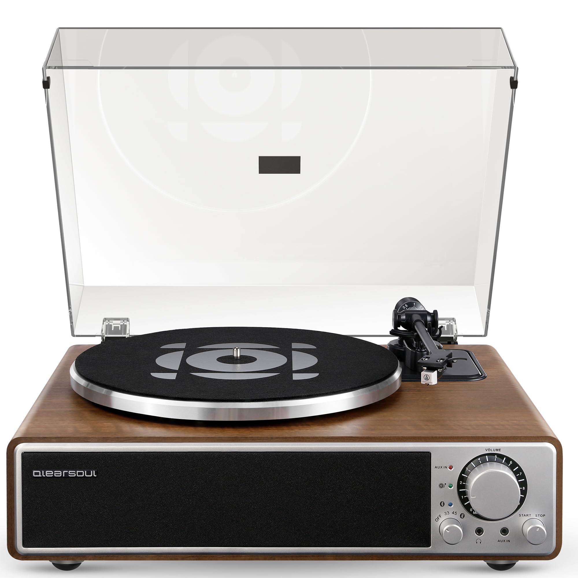 ONE-Q All-in-One Vinyl Record Player with Bluetooth 5.4 | HiFi Turntable with Built-in Speakers & Phono Preamp | AT-3600L Cartridge | 33/45 RPM | Auto Off | Perfect for Home Entertainment & Vintage Music Lovers