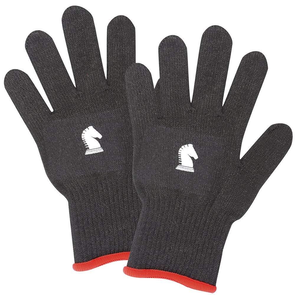 Classic Equine Barn Gloves - Black Kid Leather Riding Gloves for Equestrian, Horseback Riding & Stable Work - Durable & Comfortable for Daily Farm Use