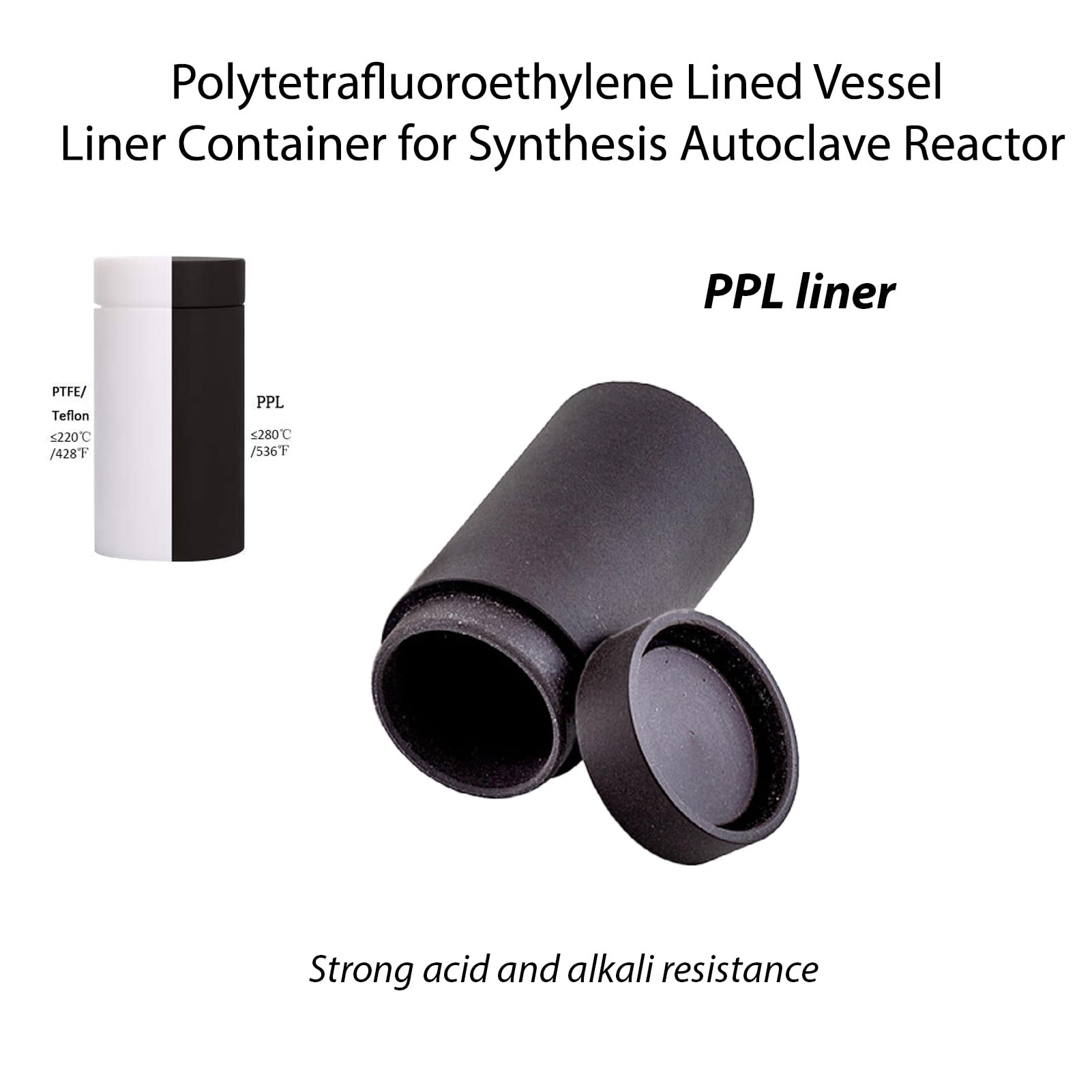 High-Pressure Hydrothermal Synthesis Autoclave Reactor - 300ml PPL Lined Vessel Chamber Kettle for Lab Research & Material Science Experiments | Perfect for Crystal Growth, Nanomaterial Synthesis & Chemical Reactions
