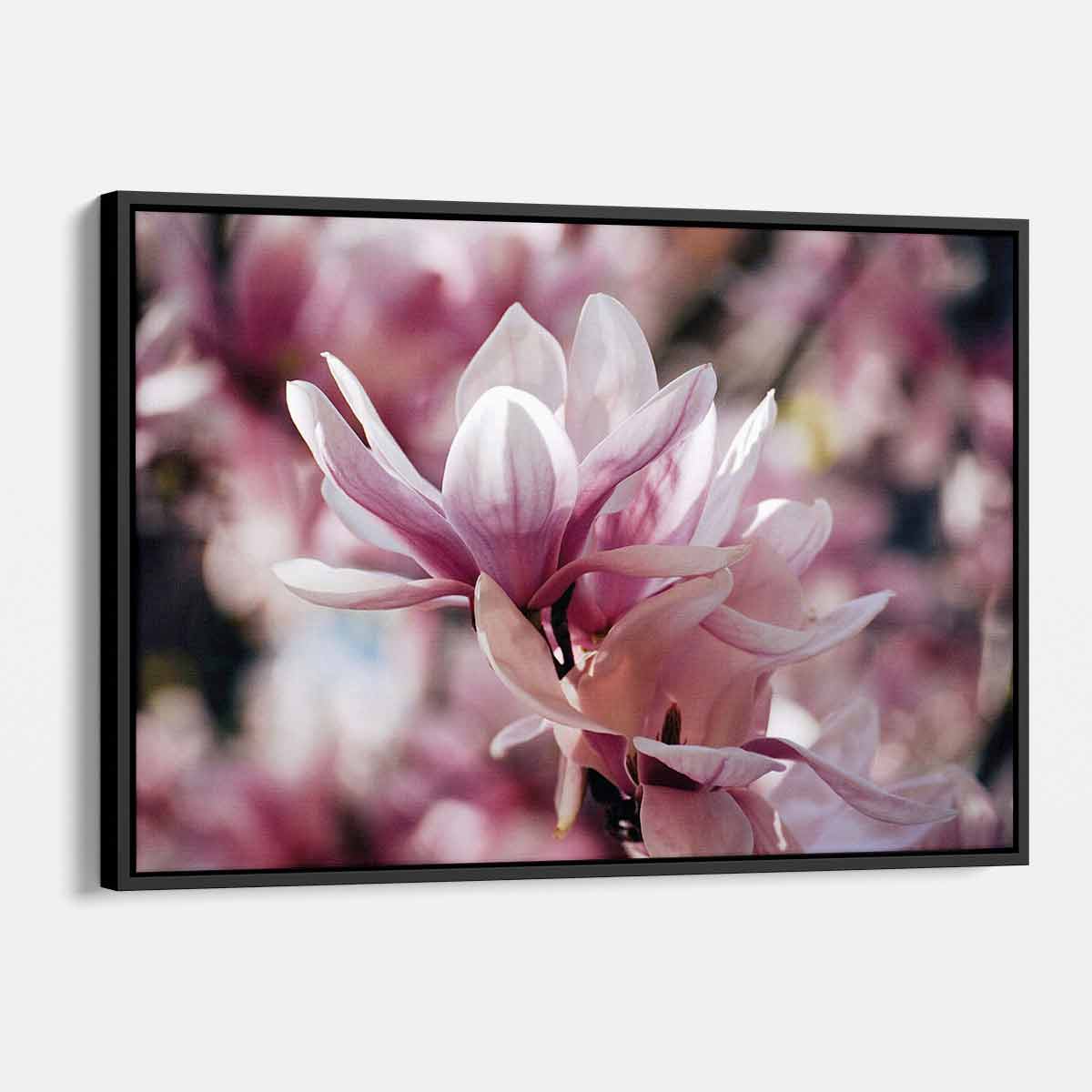Purple Magnolia Wall Art Canvas Print - Modern Floral Home Decor for Living Room, Bedroom & Office | Ready to Hang