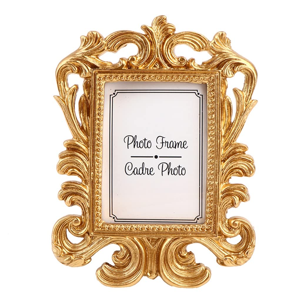 Vintage Floral Photo Frame - Classic Small Decorative Picture Frame for Wedding, Home & Desktop Decor | Perfect for Displaying Cherished Memories in Living Rooms, Bedrooms & Offices