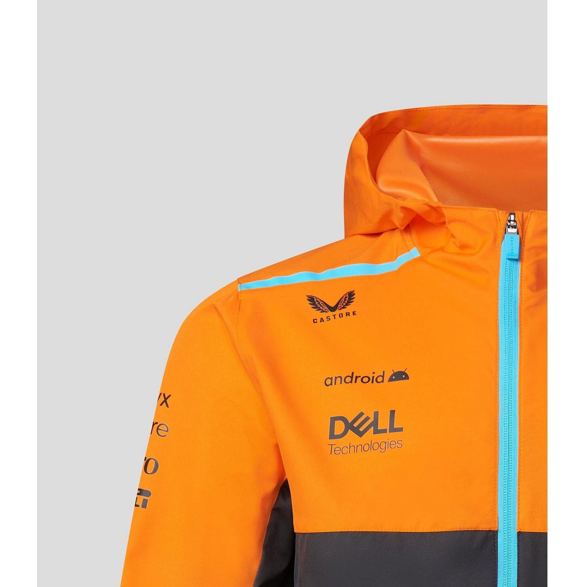 McLaren F1 2023 Team Women's Water Resistant Jacket - Official Racing Jacket for Women, Windproof & Lightweight - Perfect for F1 Races, Outdoor Sports & Casual Wear