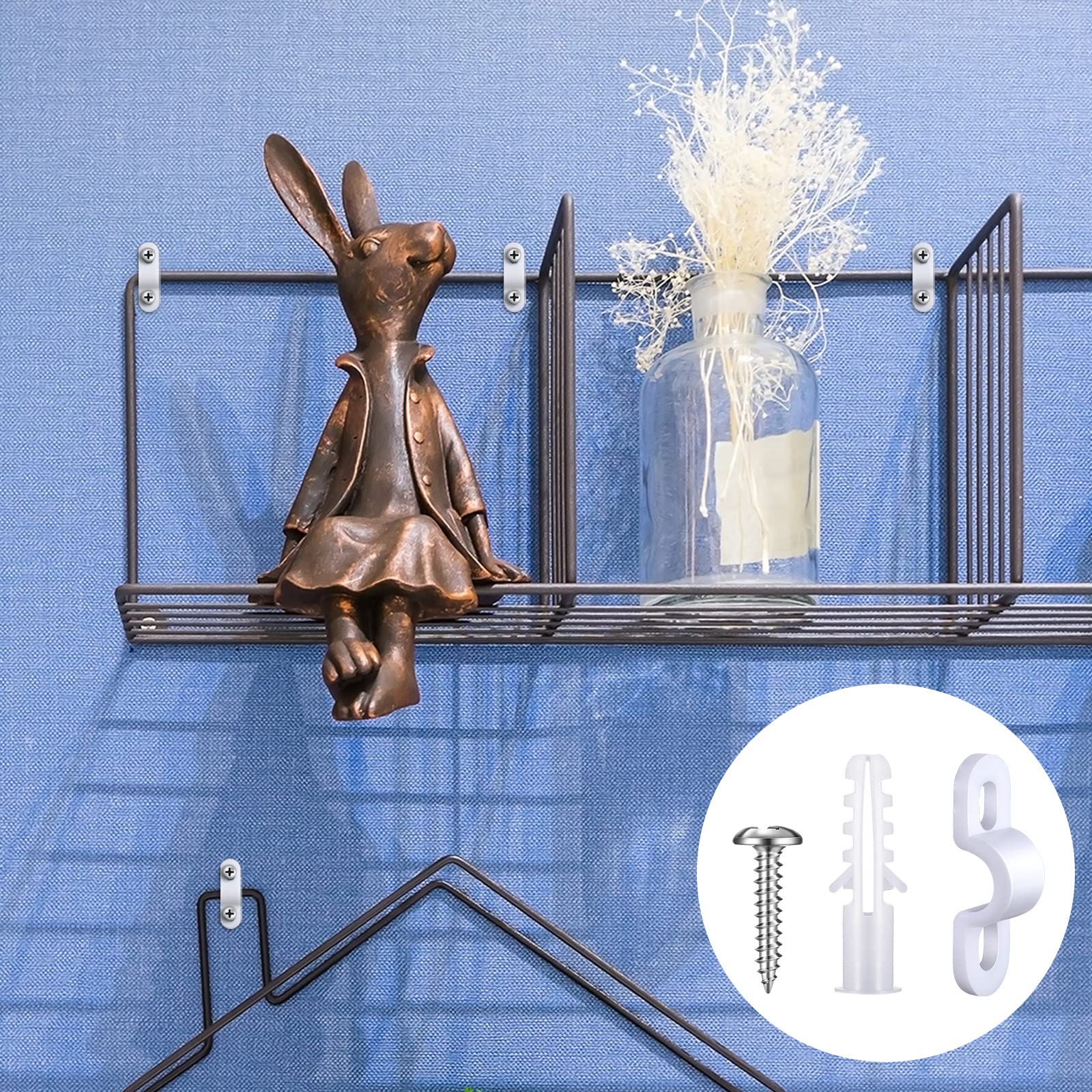 White Plastic Shelf Clips for Wire Shelving (240) - Secure Storage Organizer