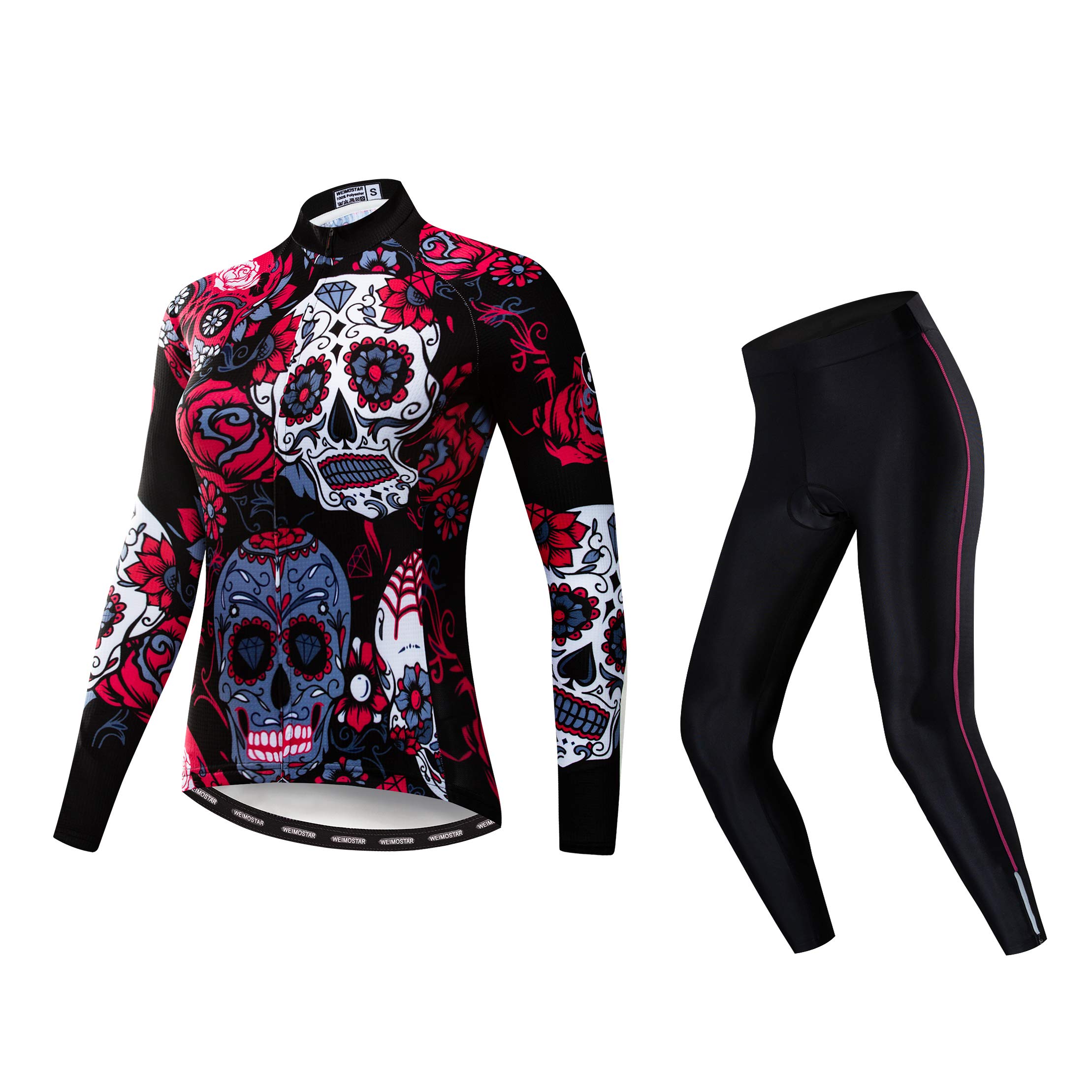 Women's UV Protection Cycling Jersey Set - Long Sleeve 100% Polyester Breathable Bicycle Clothing for Spring Riding | Perfect for Outdoor Cycling, Mountain Biking & Road Training