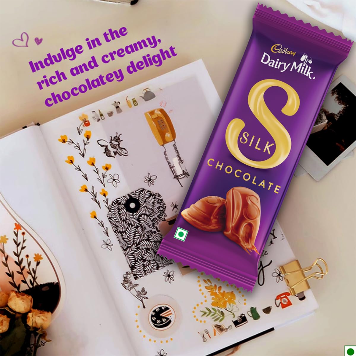 Cadbury Dairy Milk Silk Chocolate Bar 150g - Smooth & Creamy Milk Chocolate for Gifting, Snacking & Desserts
