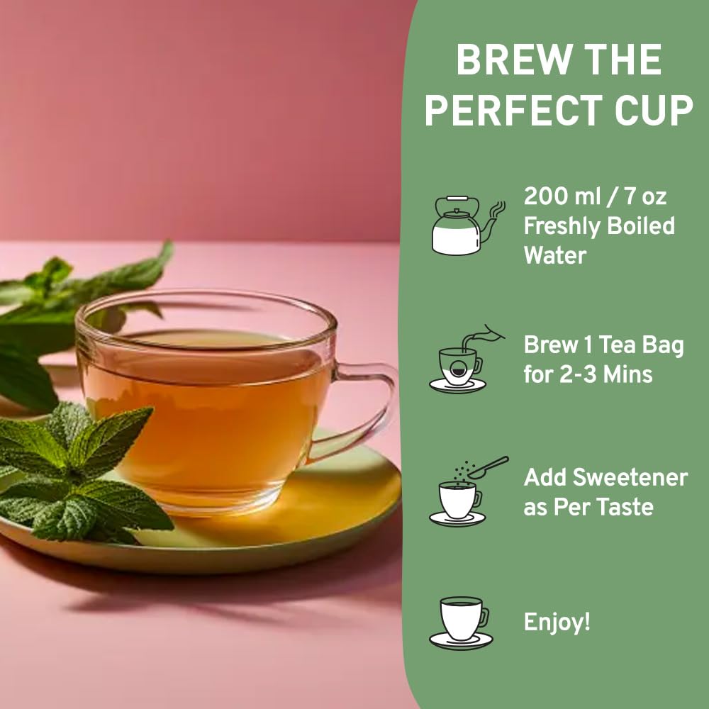 Organic Holy Basil Tea Bags (100 Count) - Caffeine Free, Non-GMO Tulsi Leaves Herbal Tea | Stress Relief & Relaxation, Perfect for Daily Wellness & Meditation