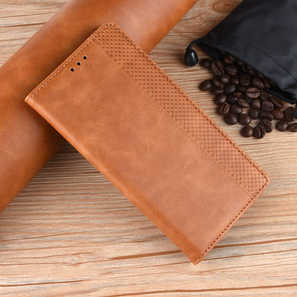 Premium Magnetic Flip Wallet Case for ZTE Avid 589/Z5158 - PU Leather Folio with Card Slots & Kickstand (Brown) | Perfect for Business, Travel & Daily Protection
