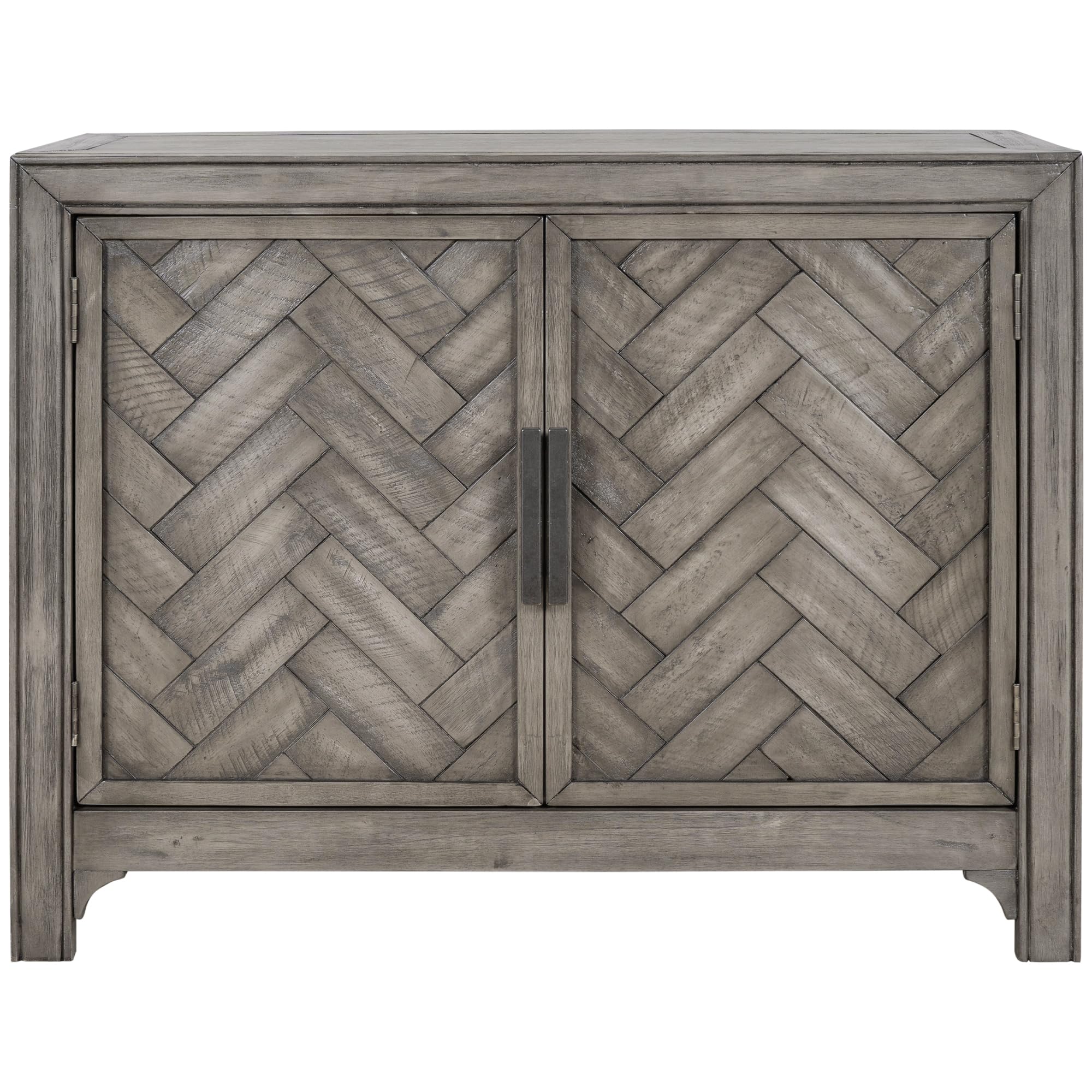 Wooden Console Sofa Table with 2 Shelves - Entryway Storage Cabinet, Living Room Sideboard & Kitchen Buffet Cabinet in Antique Grey - Perfect for Hallway Organization, TV Stand, or Dining Room Storage