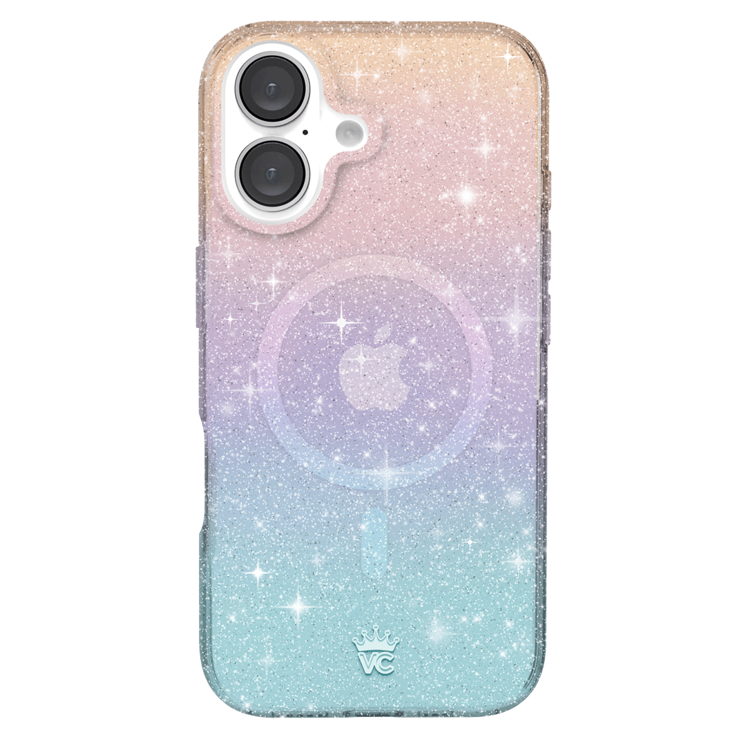 Ombre Stardust Glitter iPhone Case - Sparkling Protective Cover for iPhone 13/14/15 - Trendy Fashion Accessory for Women & Girls - Perfect for Parties, Daily Use & Gift Giving