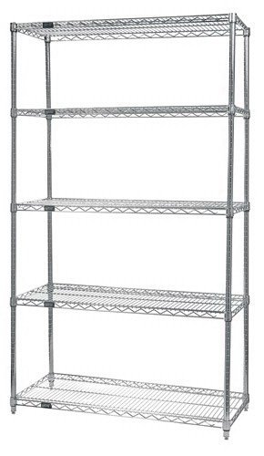 5-Tier Chrome Wire Shelving Unit - 21