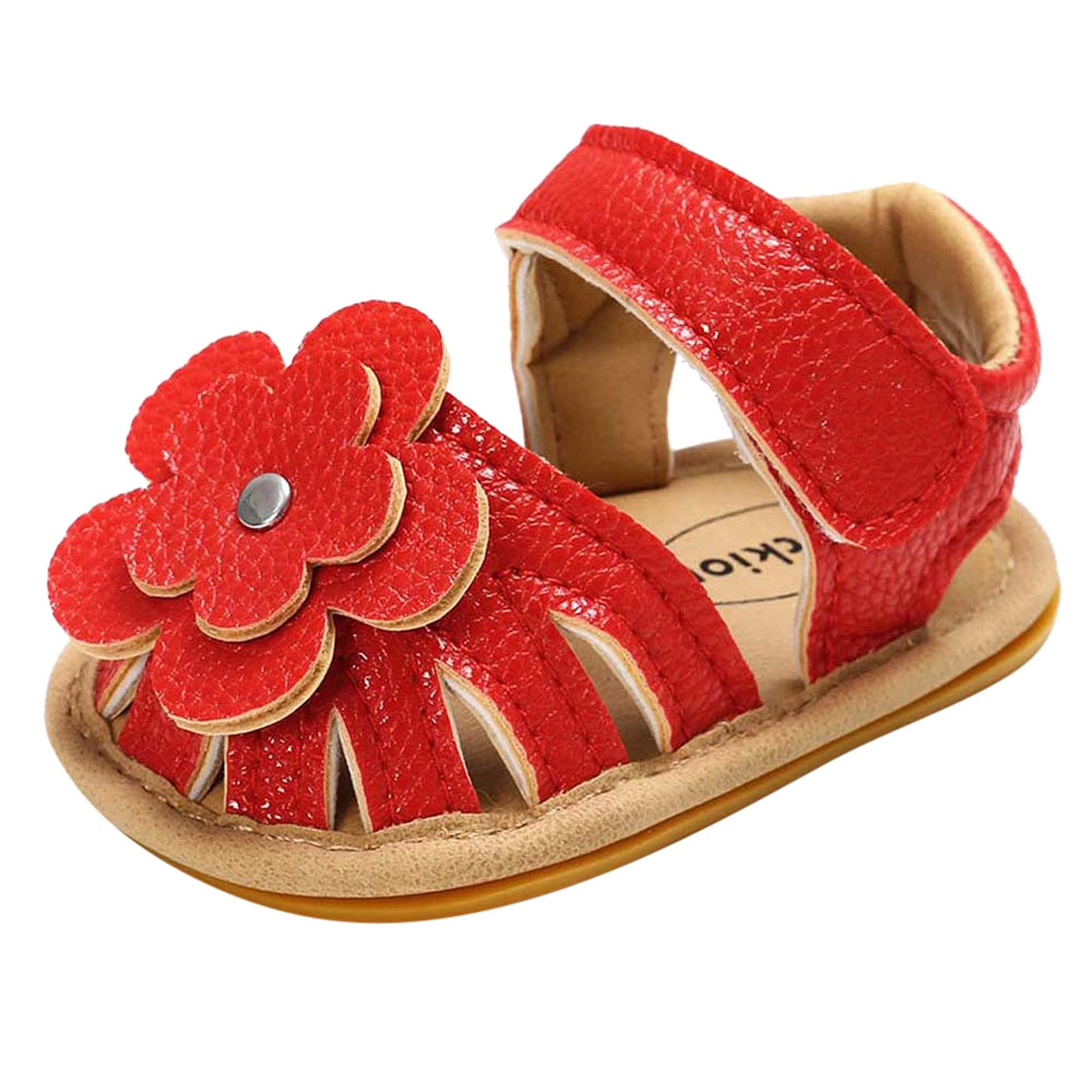 Gaoqi Soft Non-Slip Baby Sandals for Boys & Girls - Rubber Sole Flower Flat Walking Shoes for Toddlers | Perfect for Playtime, Beach & Outdoor Activities