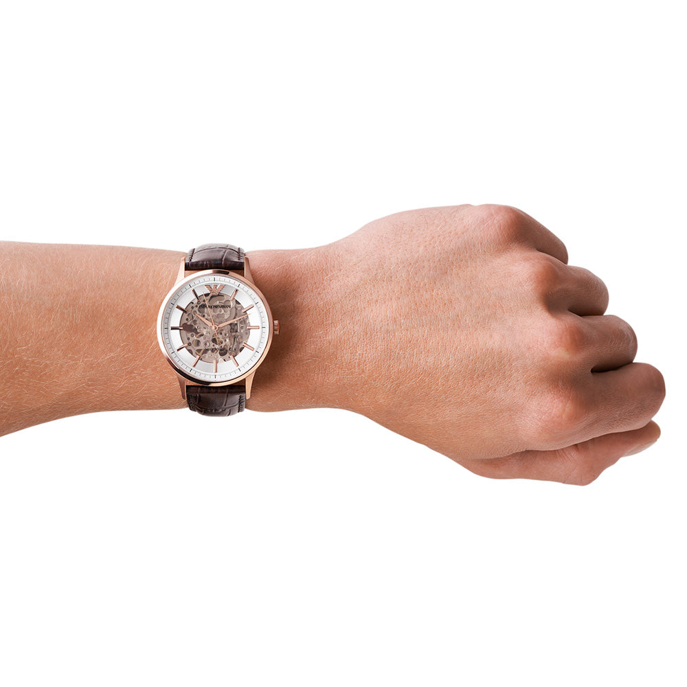Emporio Armani AR60039 Men's Automatic Watch - Luxury Stainless Steel Timepiece for Business & Formal Occasions